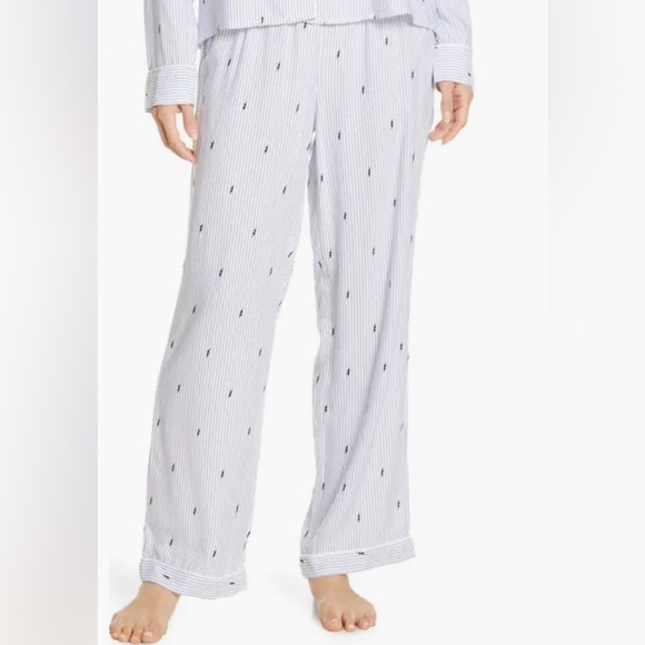 Rails | Clara Flocked Lightning Pinstripe Pajama Pants - Picture 1 of 11